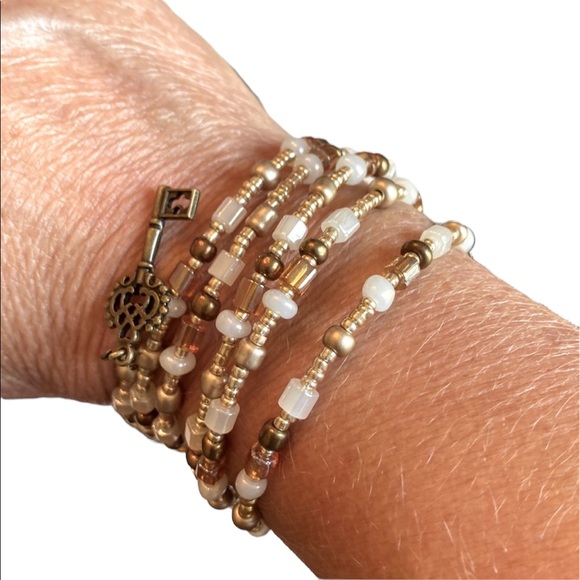 Handmade Beaded Wrap Bracelet - Picture 1 of 3